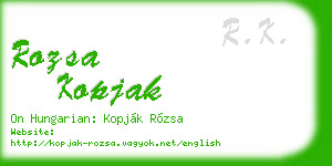 rozsa kopjak business card